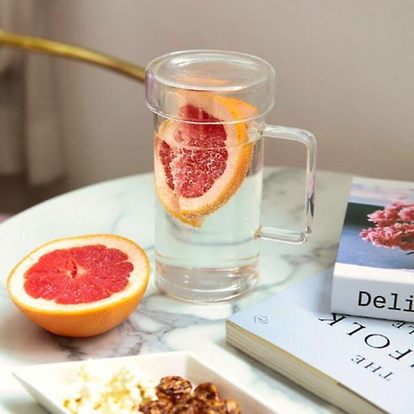  모던 강화유리 머그컵 700ml(뚜껑포함) 대용량 물컵