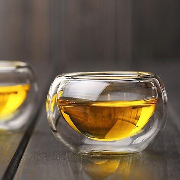  이중 내열 유리 카페 찻잔 유리잔 홍차잔 찻잔세트 6P