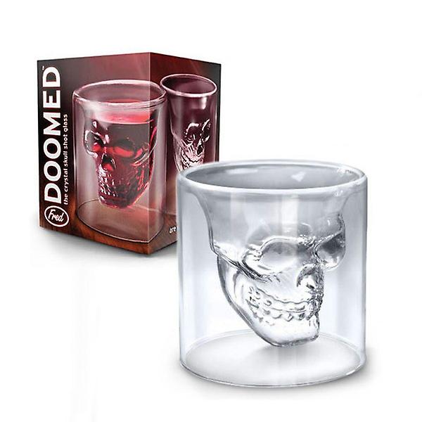  해골 샷글라스 소주잔 스트레이트잔 소형 이중유리컵