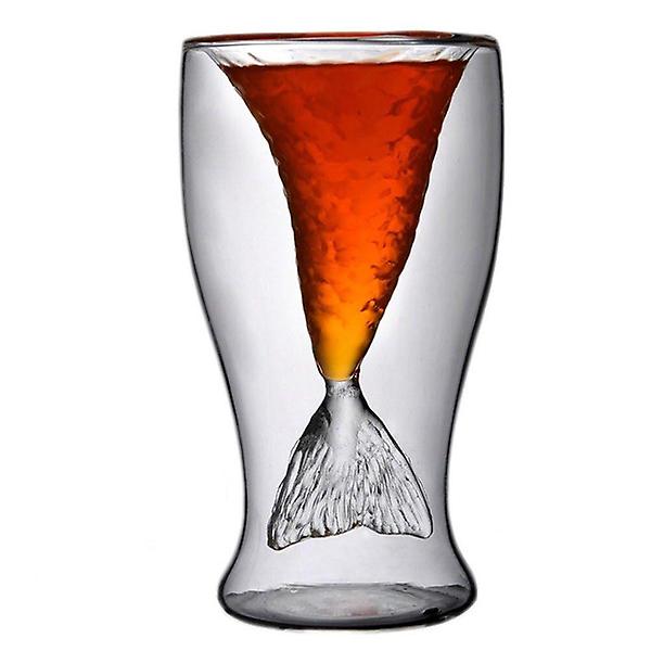  인어 칵테일잔 인어컵 스트레이트잔 이중유리컵