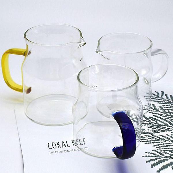  마카 유리컵 내열 유리잔 저그 손잡이 유리컵 400ml