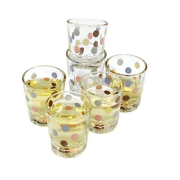  골드 땡땡이 6개 소주잔 사케 술잔 고블렛 샷잔 컵
