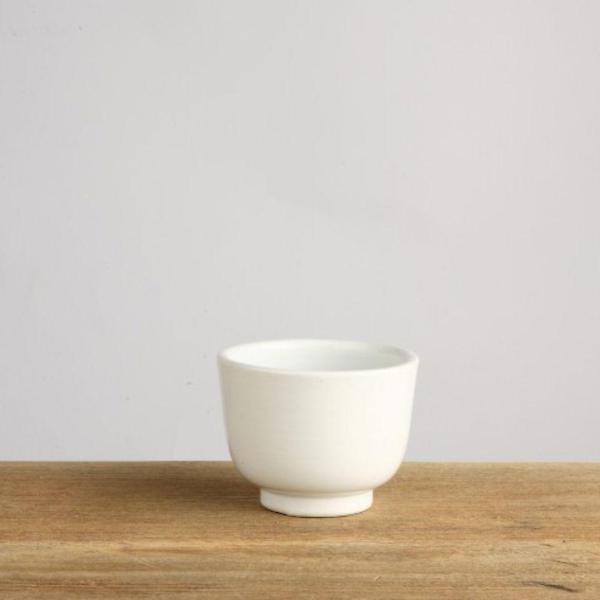  이천도자기 떡살백자 굽물컵 9cm 물잔