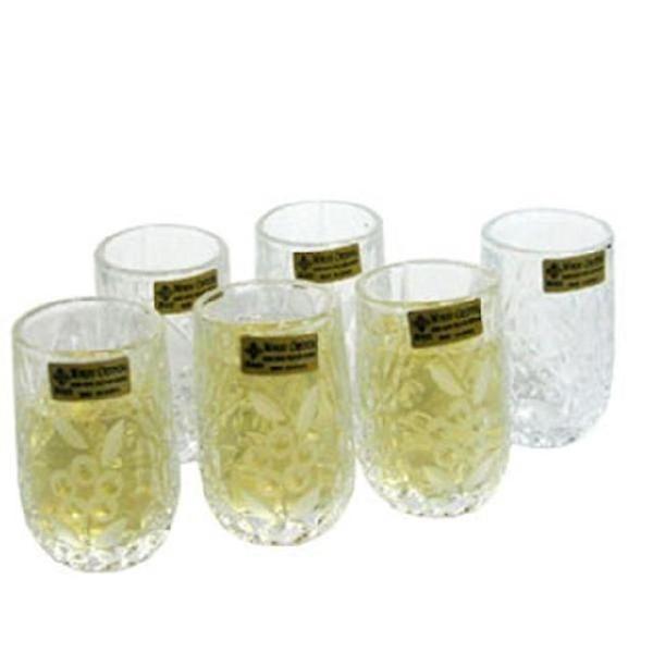  미라스뉴 체리 크리스탈 양주잔 6개 물컵 언더락 소주