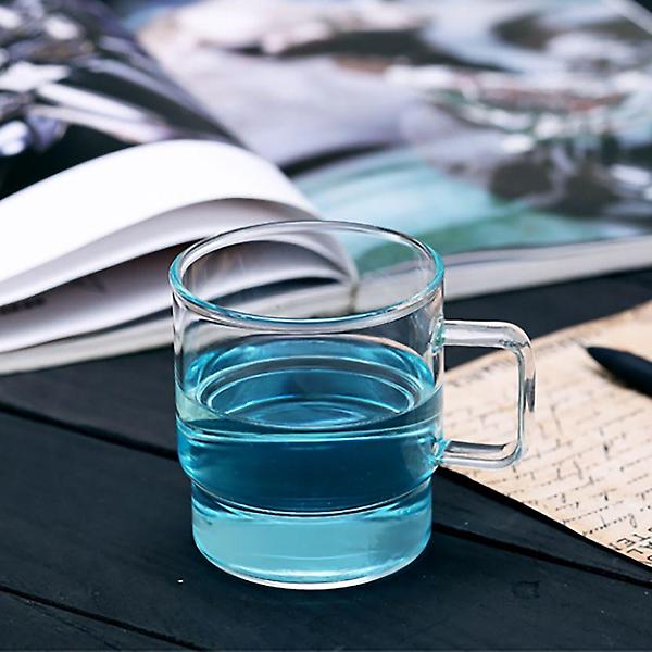  (로하티)퓨어 내열 유리컵 홈카페 손잡이 주스컵