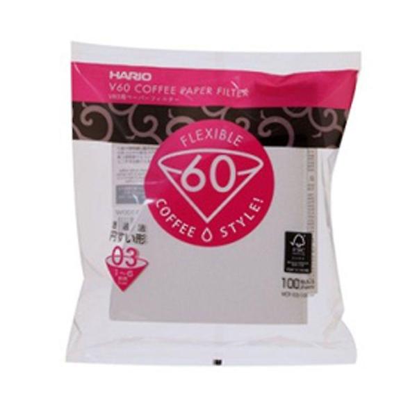  하리오 화이트 1~6인용 여과지 100매 X2개 종이필터
