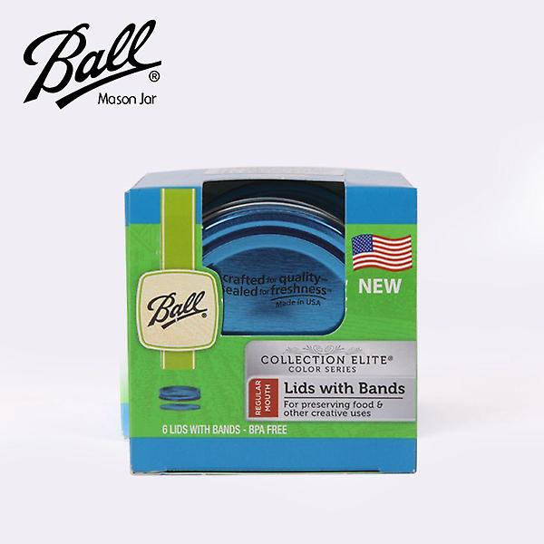  볼 메이슨 블루 레귤러 뚜껑 밴드 6p세트