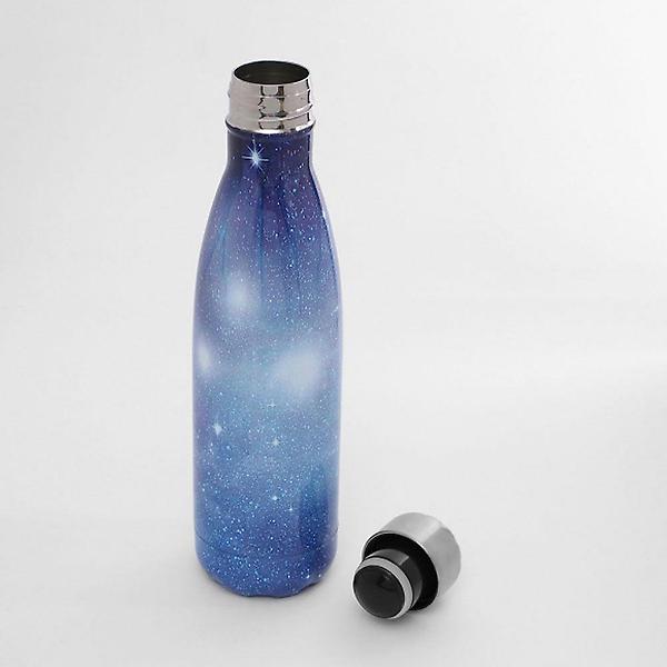  블루 갤럭시 이중 진공 보온병 텀블러 500ml 블루