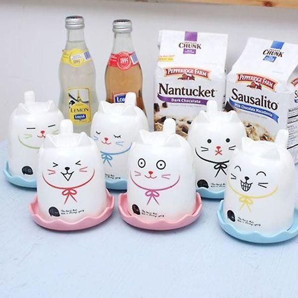  마네키네코 고양이 머그컵 뚜껑 컵받침 세트
