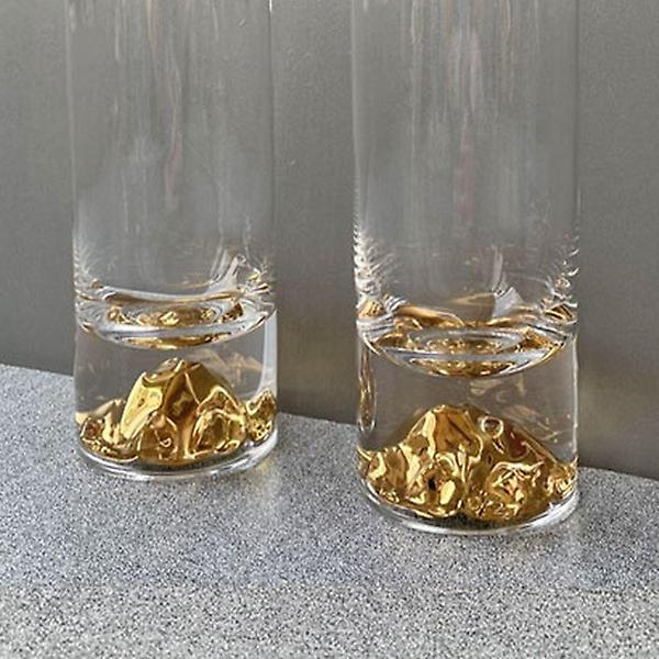  마시피렌체 24k골드 마운틴 유리컵 1P 맥주컵 하이볼