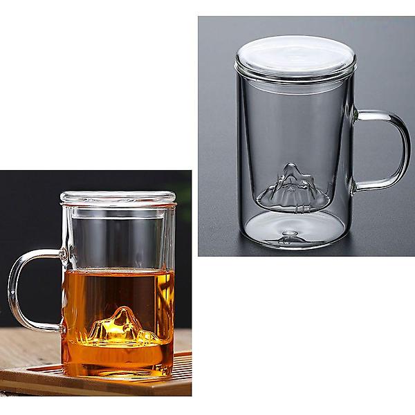  티머그 500ml 뚜껑컵 내열유리 필터컵 차 머그잔 선물