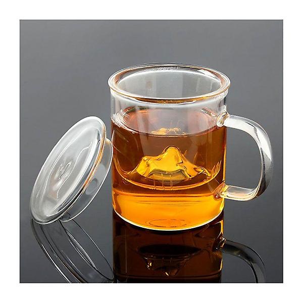  티머그 350ml 뚜껑컵 내열유리 필터컵 차 머그잔 선물