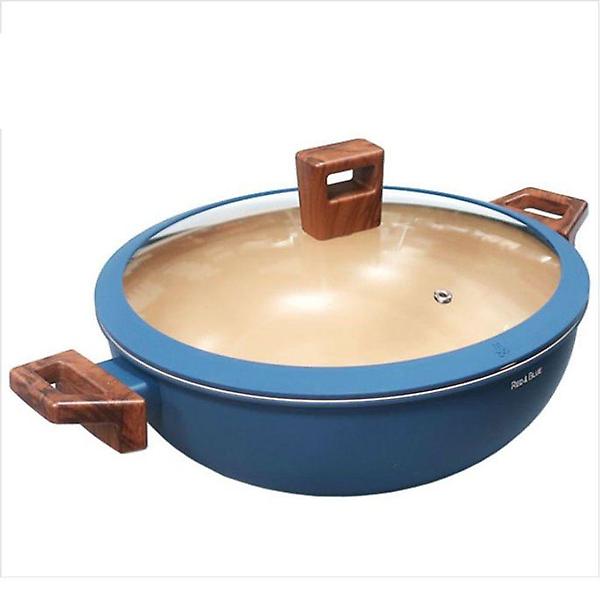  나리히라 인덕션 냄비 전골 라면 양수 냄비 블루 28cm