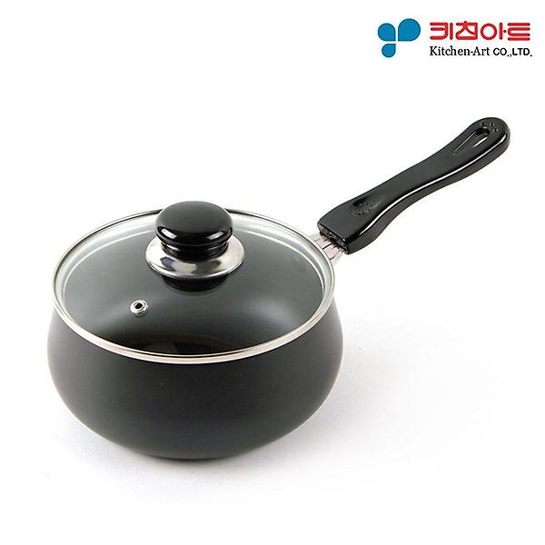  키친아트 쥬노 블랙 경질냄비 편수 20cm 국냄비 찌개