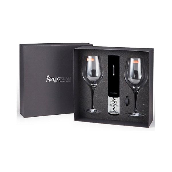  고급 보르도 와인잔+전동 와인오프너 세트