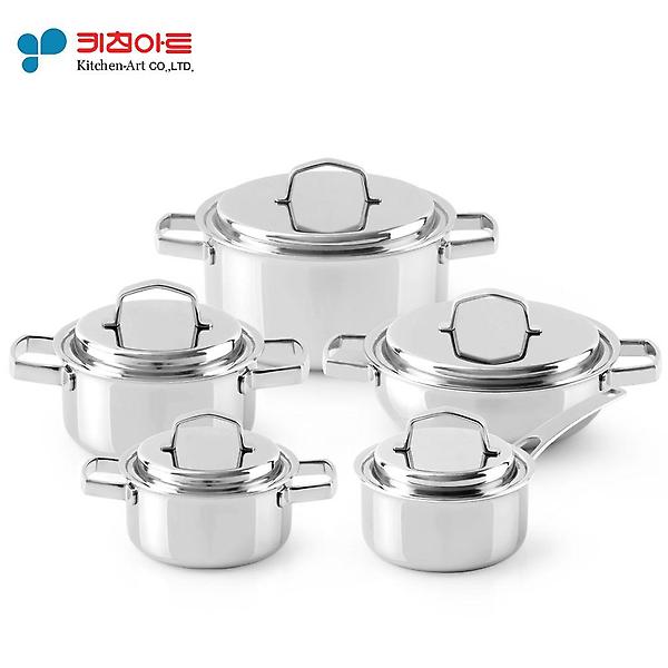 키친아트 통7중 스텐냄비 마스터피스 5종세트