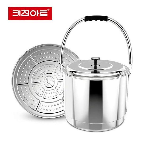  키친아트 지벤 스텐 들통 30cm 찜통 곰솥 빨래솥