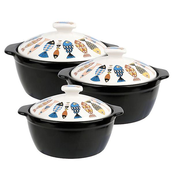  블루피쉬 세라믹 내열 뚝배기 도자기 냄비