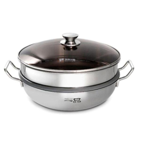  키친아트 인덕션 찜솥 찜 냄비 스텐 냄비 30cm