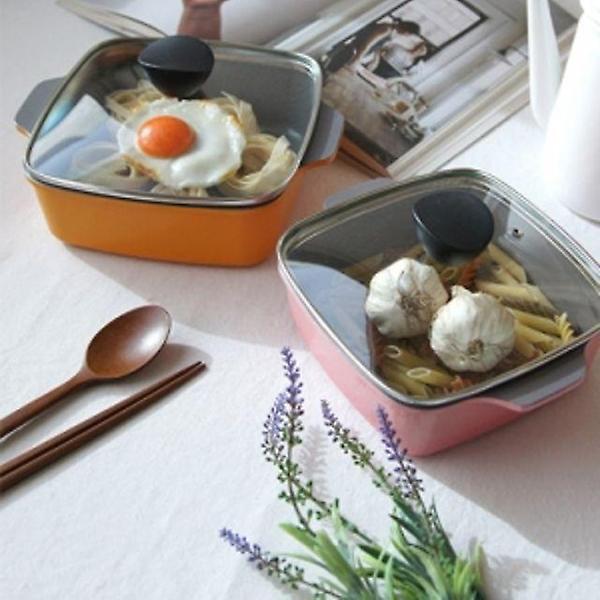  파스텔 전골냄비(사각) 미니 찌개 국물 탕요리용 도구