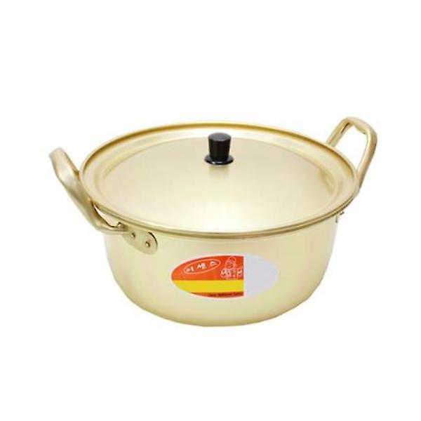  추억의 황냄비14cm 양수 실속냄비 양은냄비 라면냄비