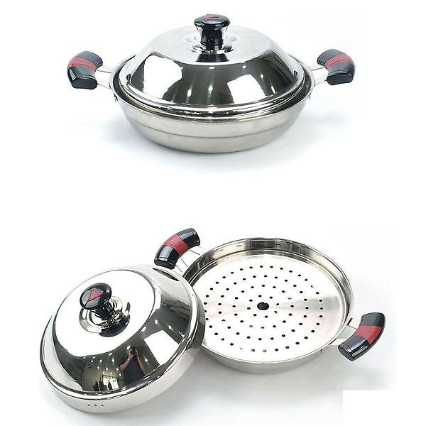  스텐 27종 보쌈 만두 찜기 겸용 전골냄비 30cm 8호