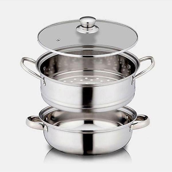  인덕션겸용 28cm 대형 2단스텐 찜솥 찜냄비 곰솥 찜기