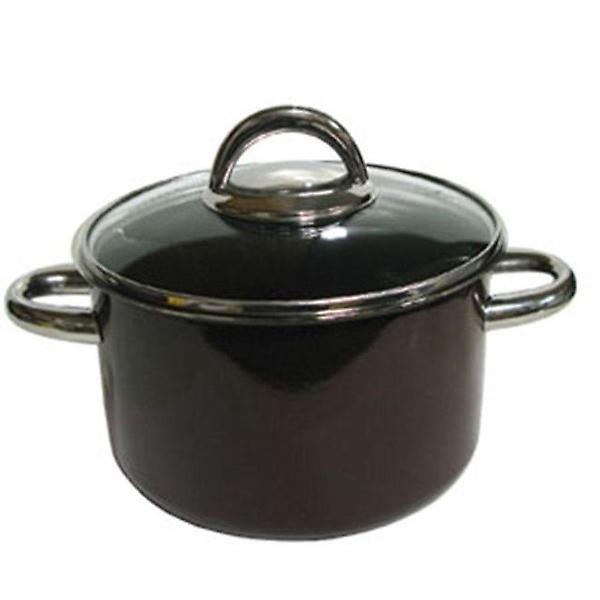  법랑 냄비 양수 인덕션 냄비 라면 찌게 냄비 퍼플20cm