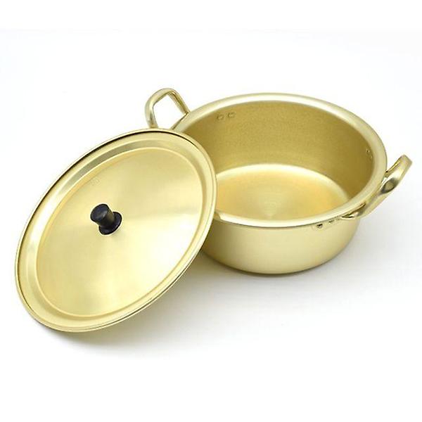  레트로 양은 냄비 찌게 라면 노란 양수 냄비 24cm
