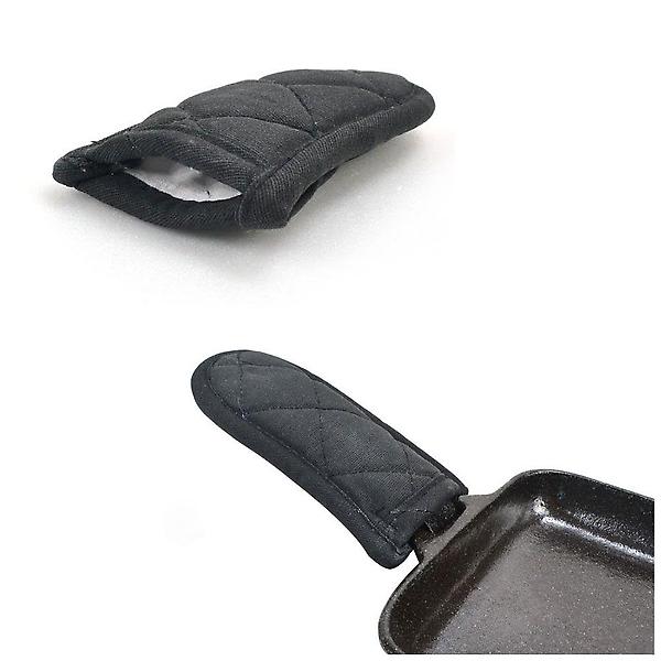  면소재 주물팬 손잡이 커버 덮개 13.5x7cm