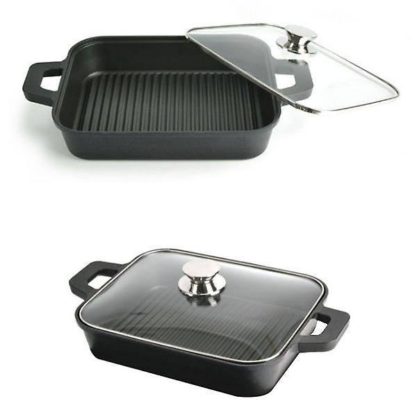  인덕션 겸용 생선 삼겹살 고기 그릴팬 30x24cm 8호