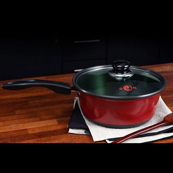  선학 라면 냄비 찌개 편수 냄비 레드 블랙 22cm