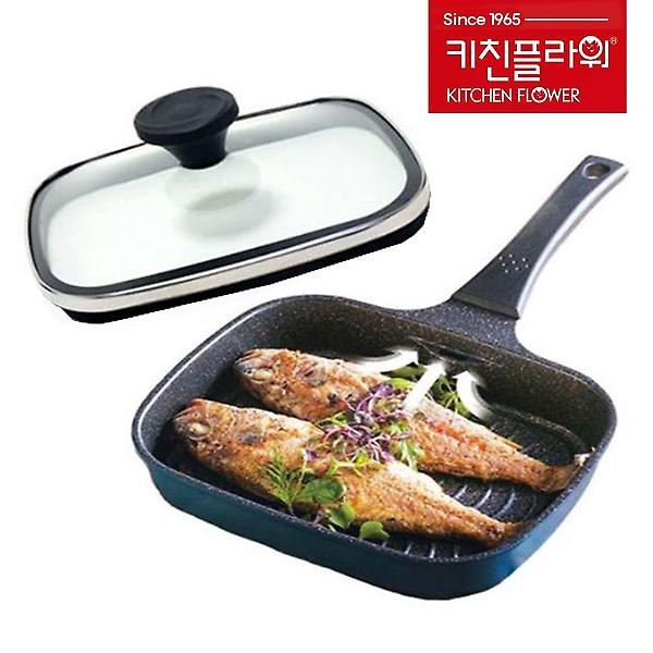  키친플라워3232 냄새 매직홀 사각 생선팬 후라이팬