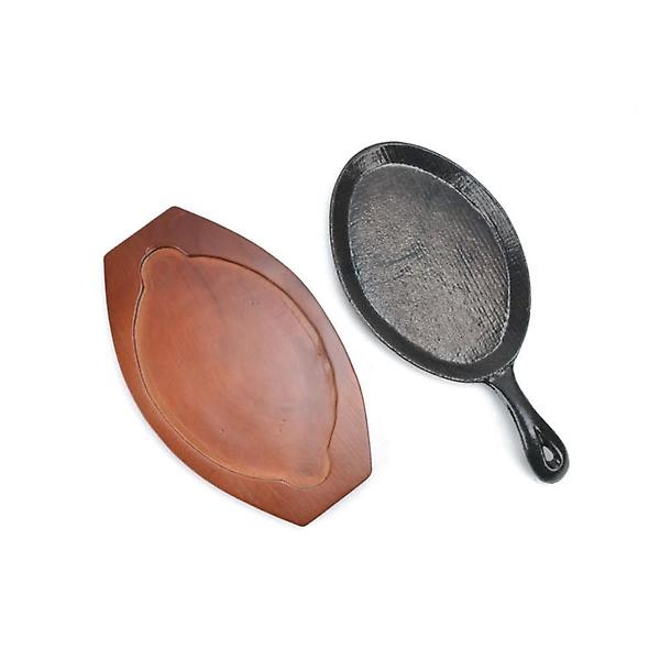  감바스 스테이크 무쇠 손타원후라이 주물팬+목판-4호