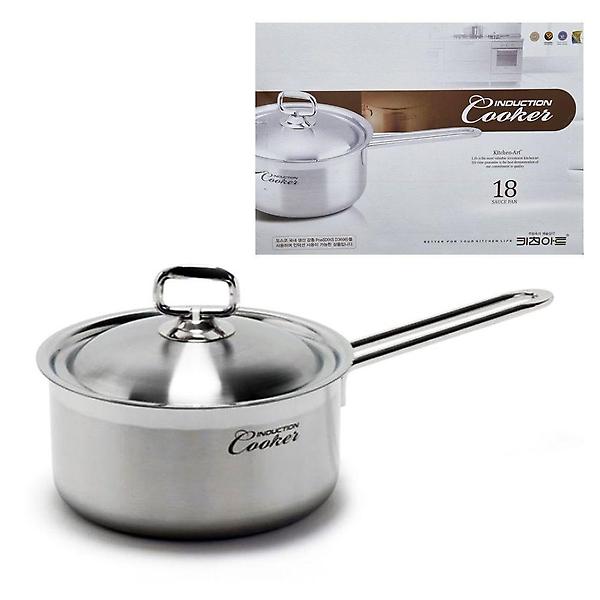  키친아트 인덕션겸용 스텐 편수냄비 18