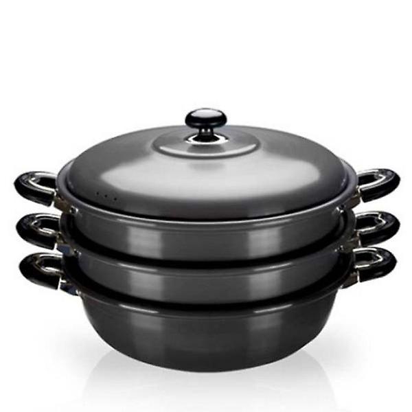 찜솥 3단 경질 냄비 찜냄비 찜통 찜기 떡시루 34cm