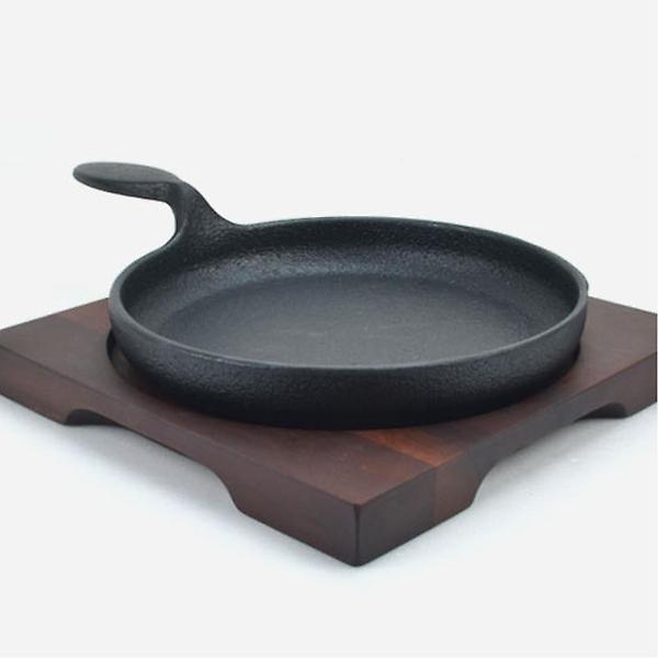  무쇠 스테이크 나비스파게티 주물팬+목판 세트 (소)