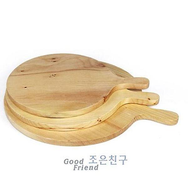  원형 나무피자보드 小 피자받침