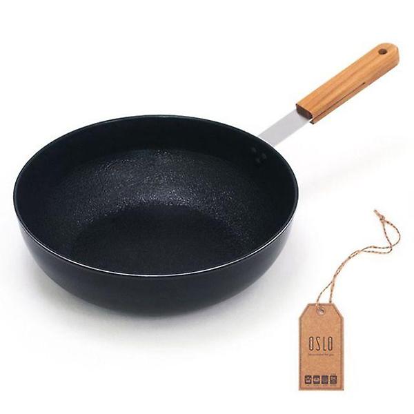  오슬로 궁중팬 웍팬 우드핸들 인덕션 후라이팬 28cm