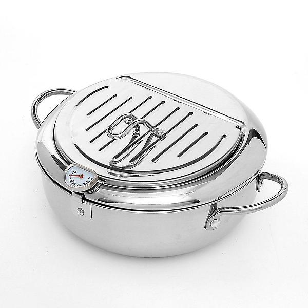  (쿠킹스)온도계 스텐 튀김냄비 인덕션 캠핑튀김기