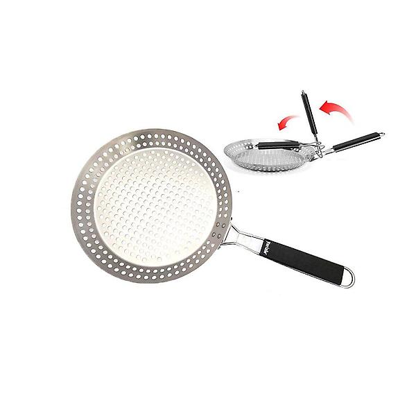  스테인레스 타공 프라이팬 직화 캠핑 BBQ 접이식