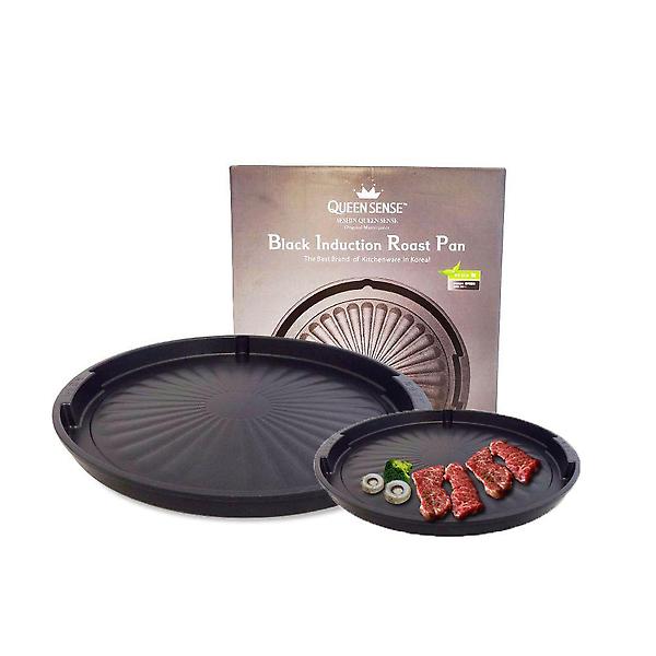  인덕션 겸용 원형 불판 구이팬 캠핑 불소수지 코팅