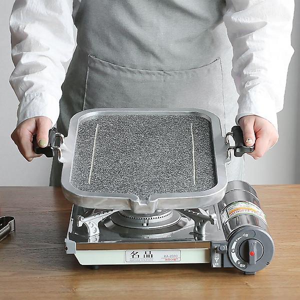  곱돌구이판 2type 자연석 사각 돌구이판 원형 돌 구이