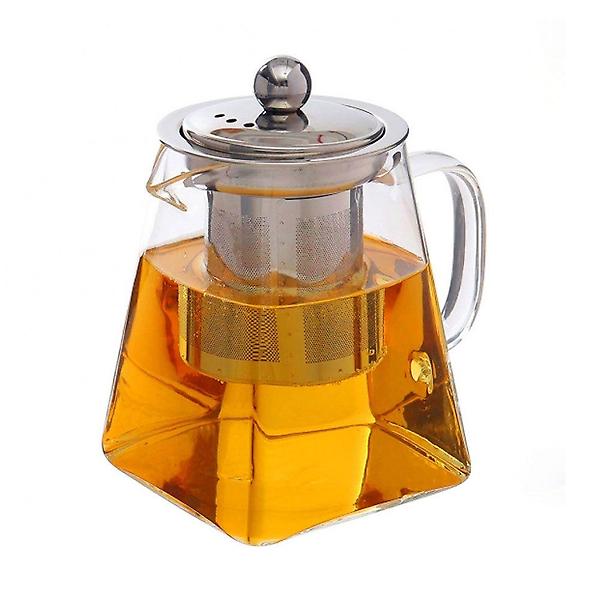  사각 유리주전자 내열 스텐거름망 티포트 450ml 티팟