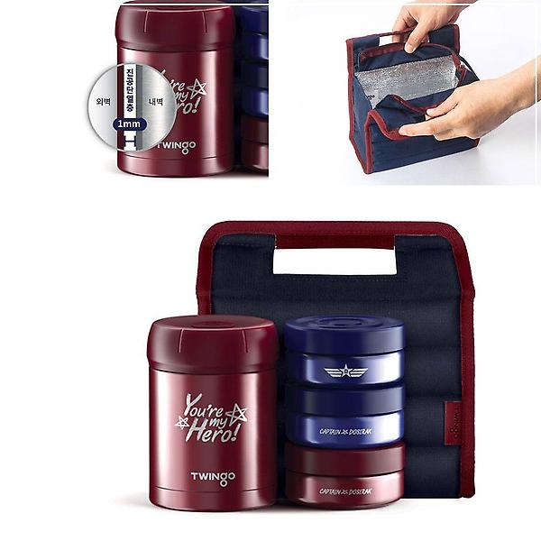  트윙고 캡틴 보온도시락 1140ml 세트