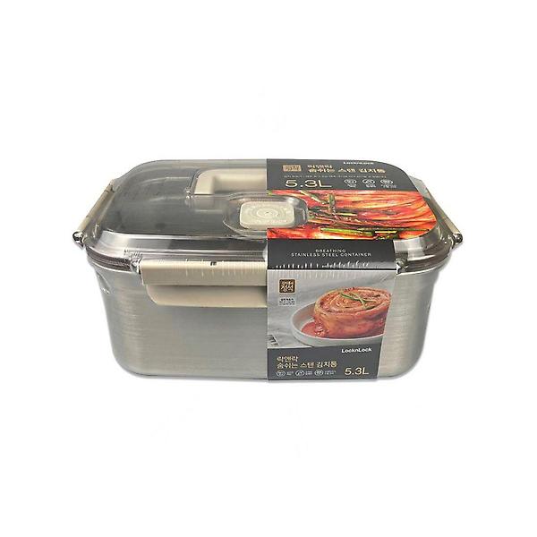  락앤락 스텐 직사각 김치통 5.3L (6629) -O