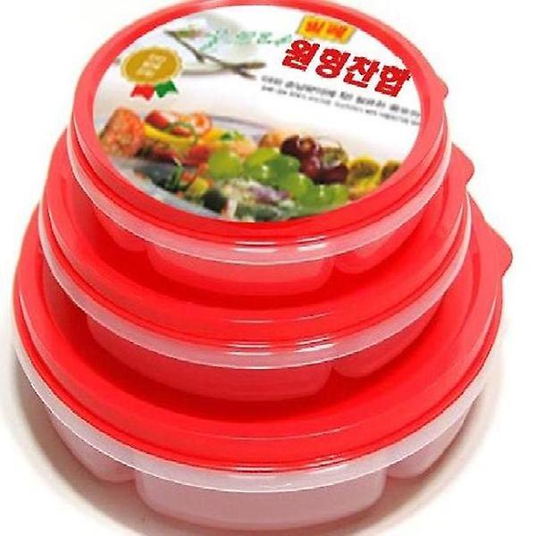  원형 밀폐용기 찬합-6칸형 냉동밥 냉동실보관용기