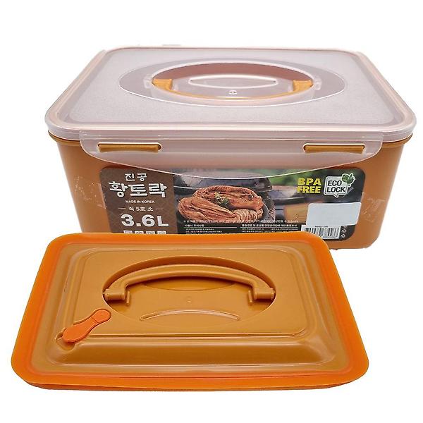  황토락 김치통 5호 소 3.6L 누름판포함 절임 밀폐용기