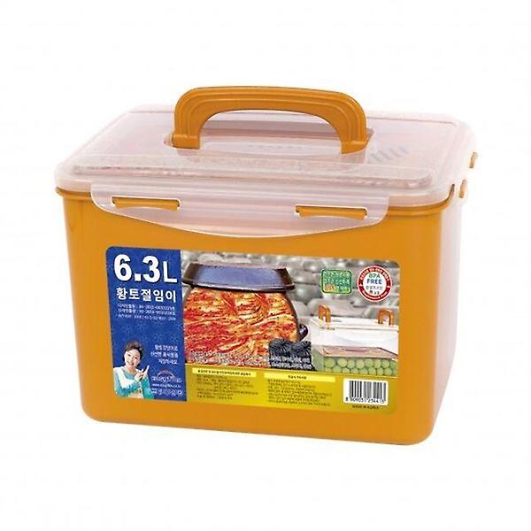  슈마켓 황토절임이 6.3L 김치통 담금통 절임 밀폐용기