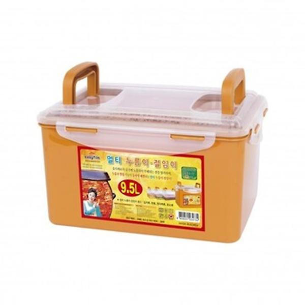 투핸들 황토 누름이 위생 밀폐용기 9.5L 장담그기